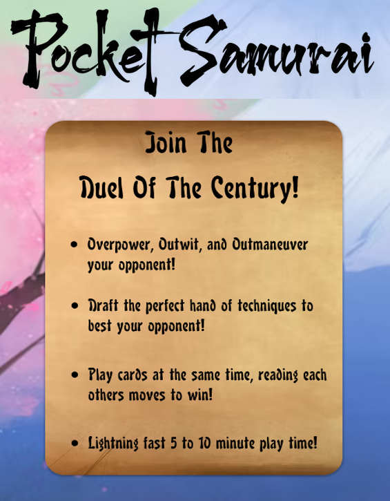 Pocket Samurai Kickstarter Project
